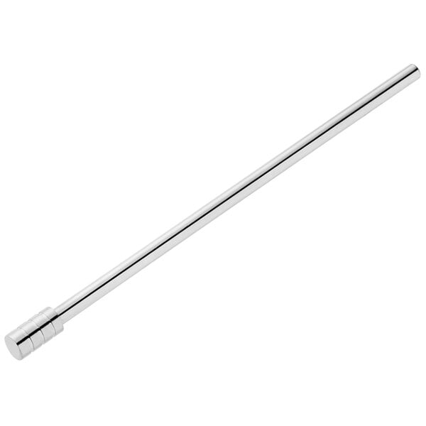 A Franmara stainless steel bar stirrer with a round top and long handle.