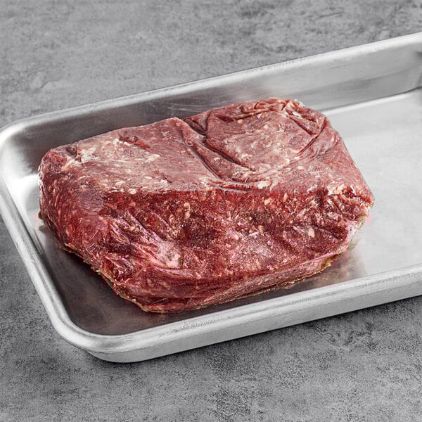 a piece of meat on a tray