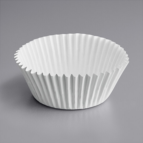 a white cupcake wrapper