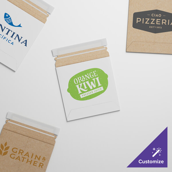 A group of Lavex Stayflats envelopes with a green logo.