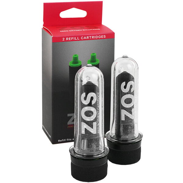A box of 2 ZOS Halo Wine Preservation cartridges.