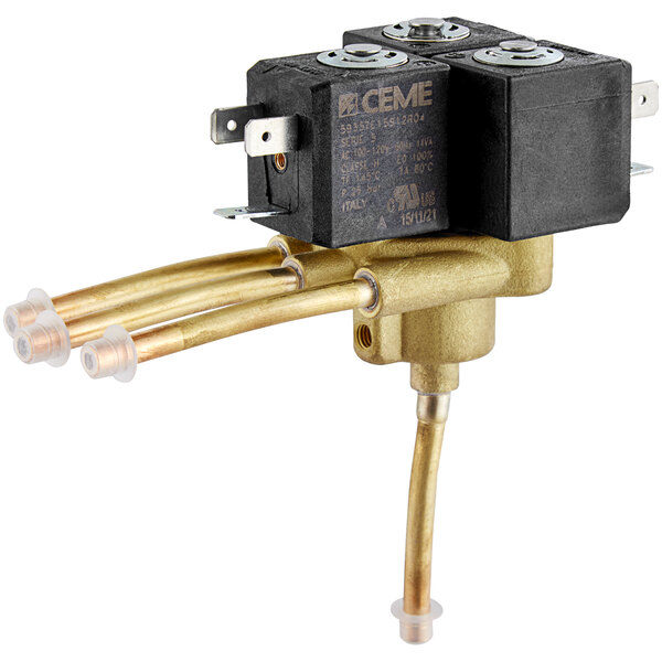 A Narvon triple electrovalve assembly for a slushy machine with gold wires.