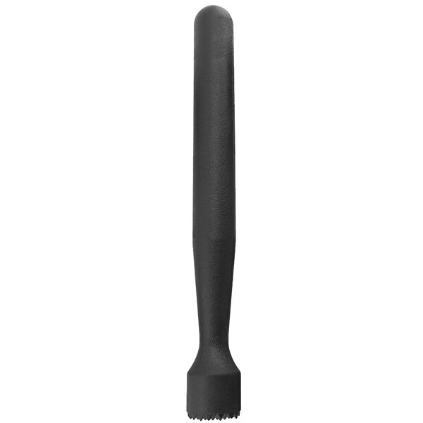 A black plastic Franmara muddler with a round top.