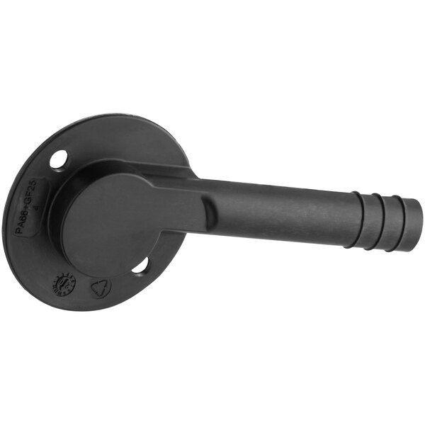 A black plastic Narvon condensation discharge handle with holes.