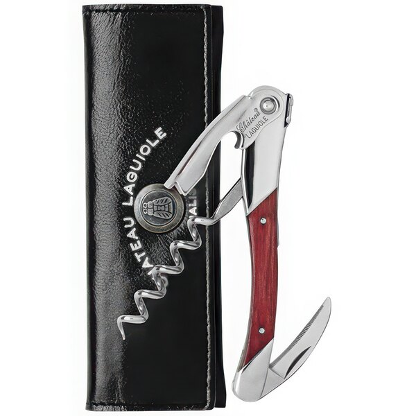 A Chateau Laguiole Grand Cru red stamina wood wine opener.