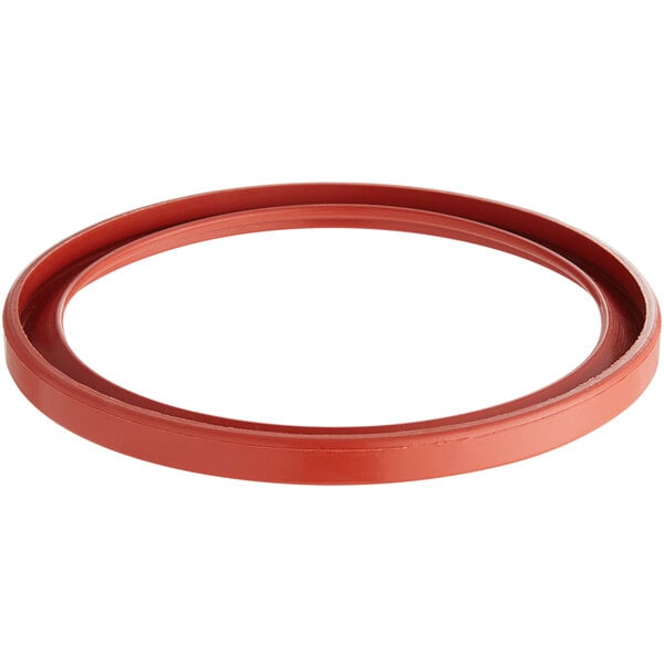 An orange rubber bowl gasket with a red circle.