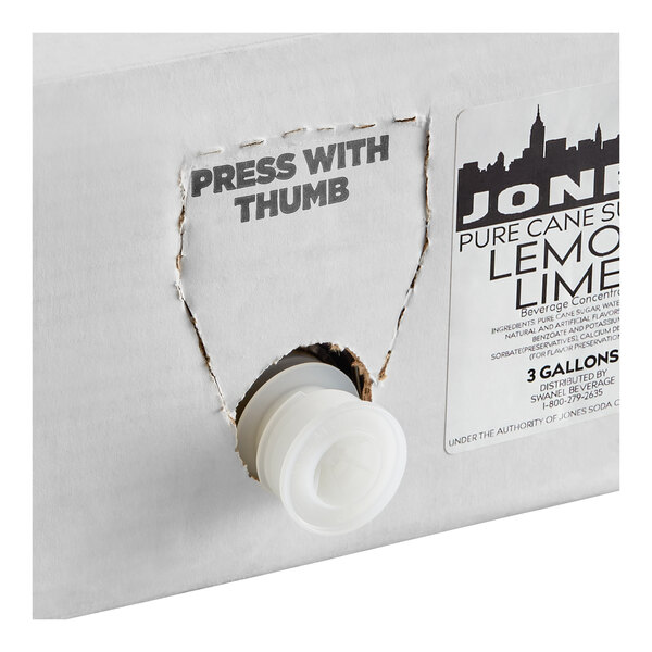 Jones Lemon Lime Beverage / Soda Syrup 3 Gallon Bag in Box