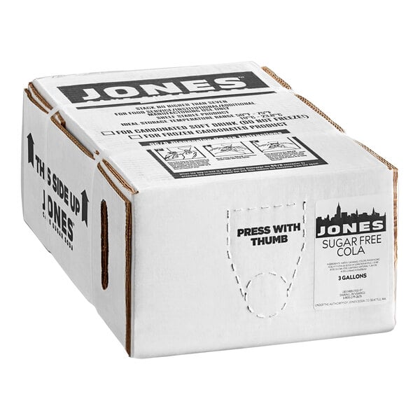 Jones Sugar-Free Cola Beverage / Soda Syrup 3 Gallon Bag in Box