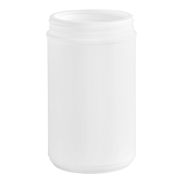 A white plastic rectangular canister with a lid.