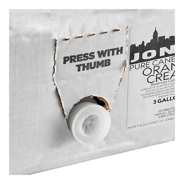 Jones Orange & Cream Beverage / Soda Syrup 3 Gallon Bag in Box