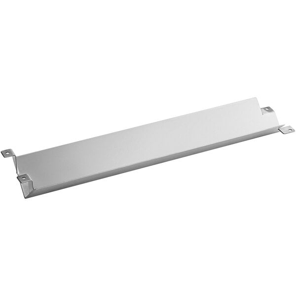 A white metal shelf for a Backyard Pro Liquid Propane Grill.