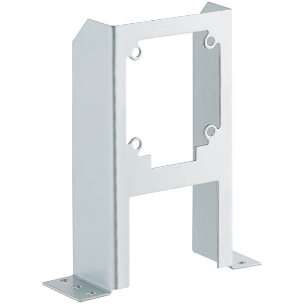 a metal frame with holes