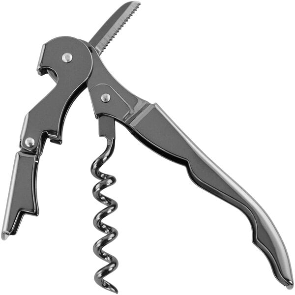 A Franmara stainless steel waiter's corkscrew with a graphite plated lever.