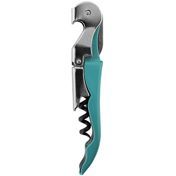 A Pulltap's Original waiter's corkscrew with a turquoise and silver blade.