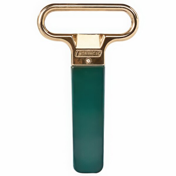 A Franmara brass-plated cork extractor with a green and gold sheath.