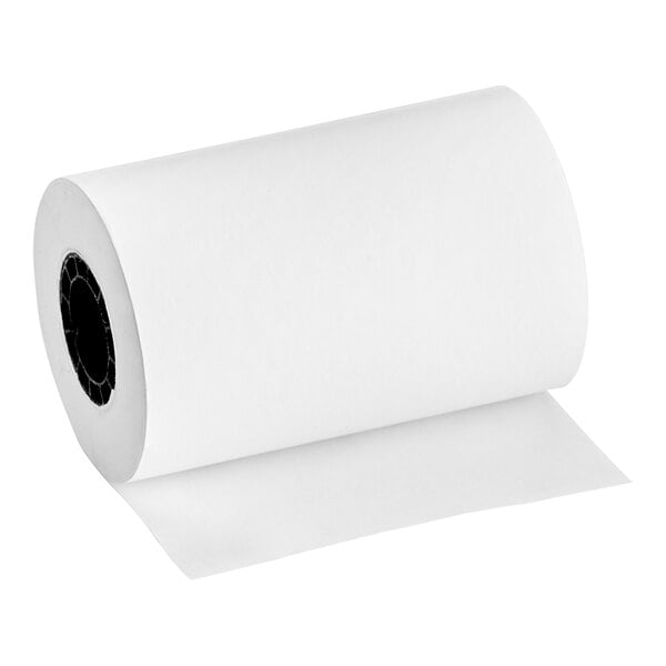 A white thermal paper roll.