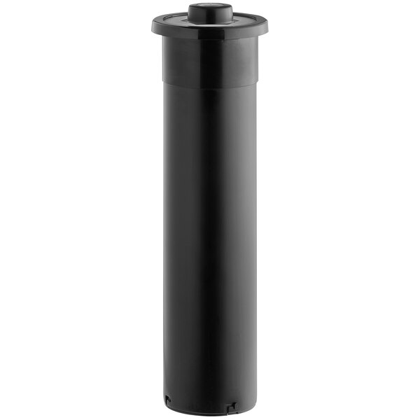 A black cylinder with a black cap.