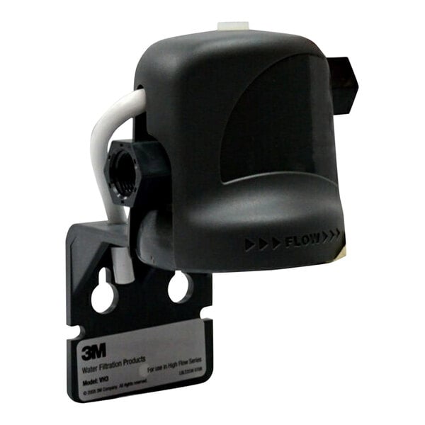 A black plastic 3M water filter head with white accents.