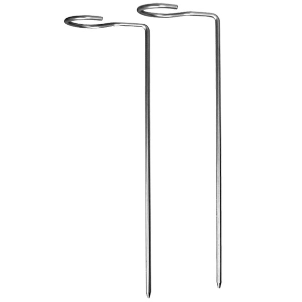 A pair of Franmara metal wine glass stakes.