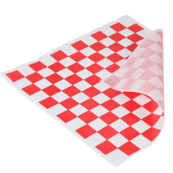 Choice 12/" x 12/" Red Check Deli Sandwich Wrap Paper 1000//Pack
