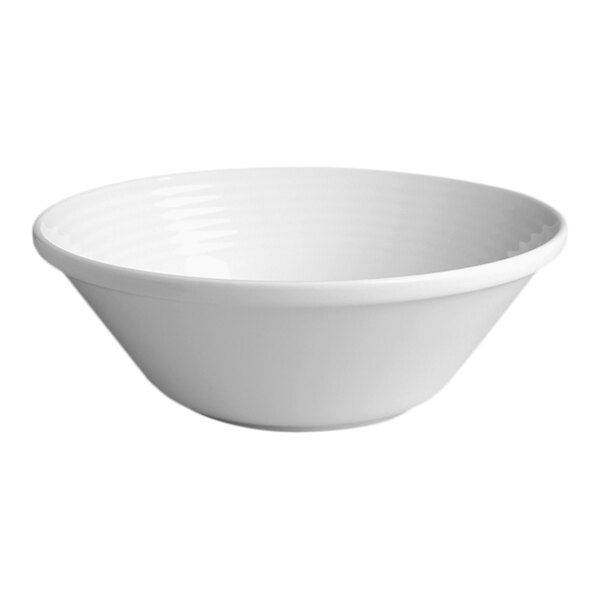 RAK Porcelain Rondo 39.9 oz. Ivory Embossed Porcelain Stackable Bowl - 12/Case