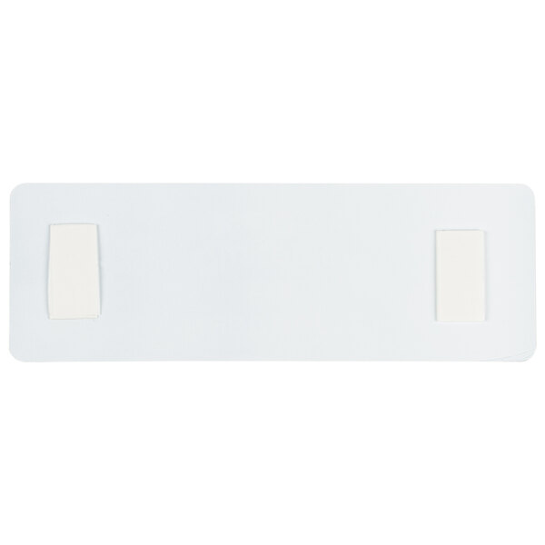 A white rectangular object with two white rectangles and black text that reads "Restrooms For Customer Use Only"