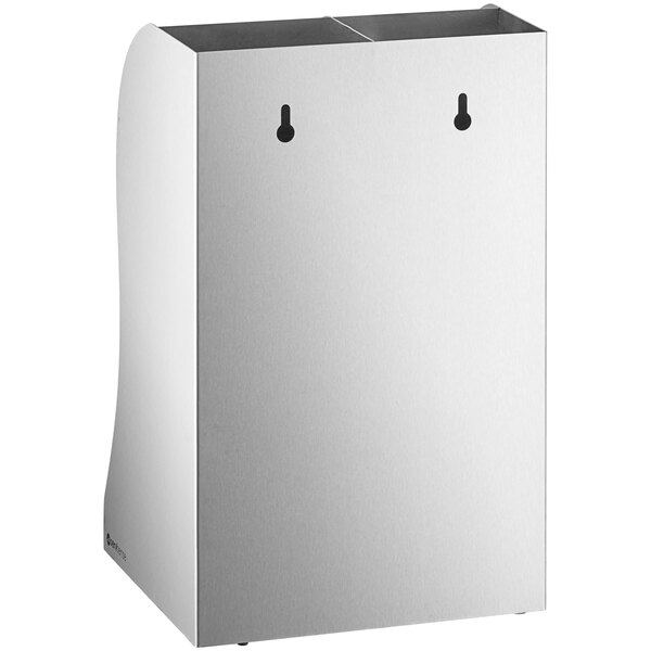 A white rectangular stainless steel object with 8 sections.