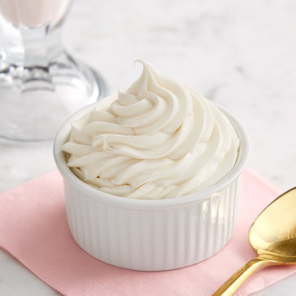 a bowl of whipped cream