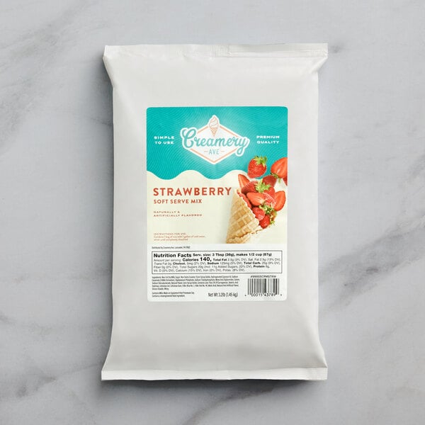 a package of food on a marble surface