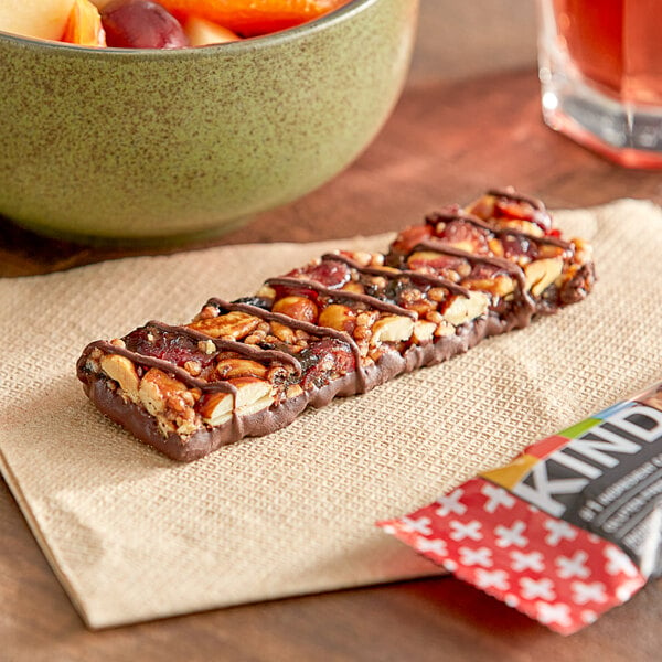 a chocolate covered fruit bar