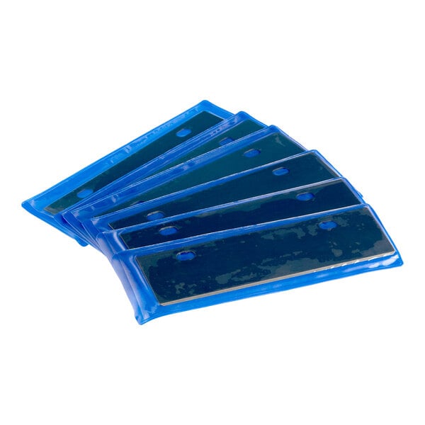 A set of six blue replacement blades for the Nemco Easy Grill Scraper.