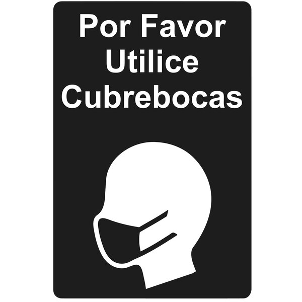 a white silhouette of a person wearing a face mask