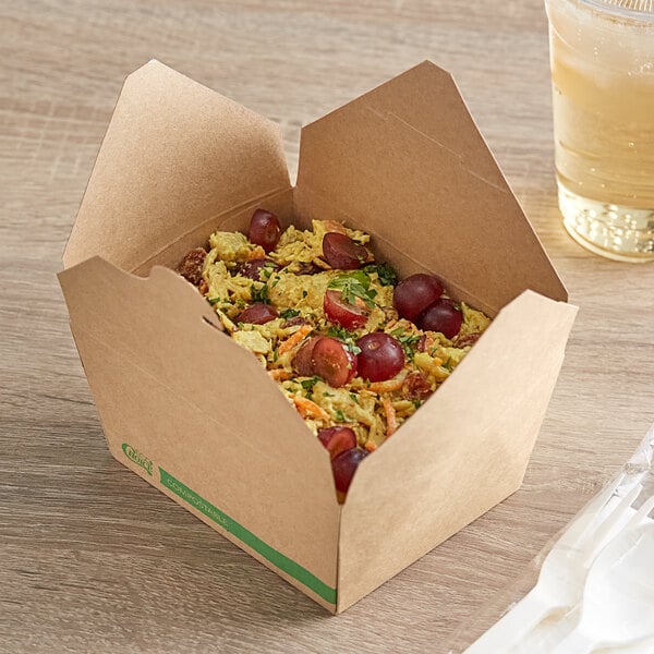 Choice paper take out container with pasta salad