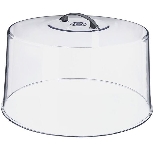 a clear glass container with a handle