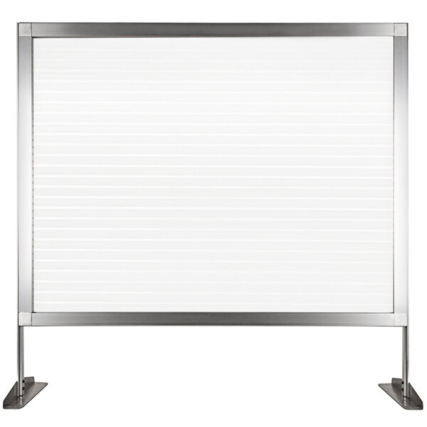 A clear fluted polycarbonate panel.