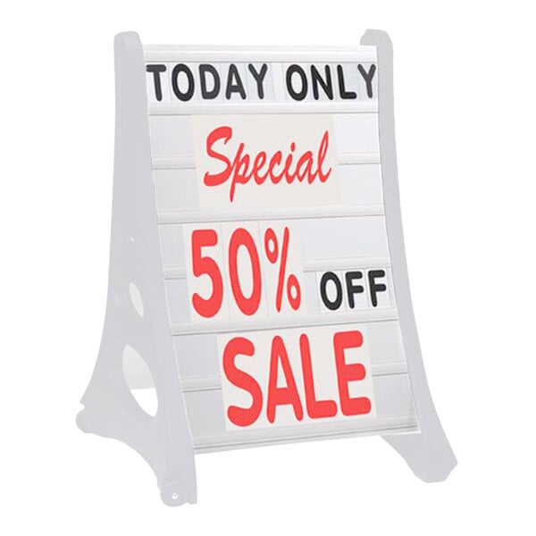 Aarco RAF2PANELS Curved Letterboard Panel for RAF-2 Roll A-Frame Sign - 2/Pack