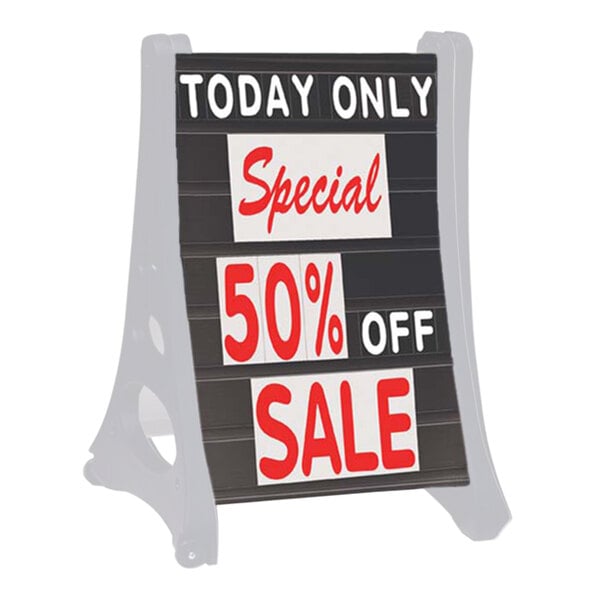 Aarco RAF3PANELS Curved Letterboard Panel for RAF-3 Roll A-Frame Sign - 2/Pack