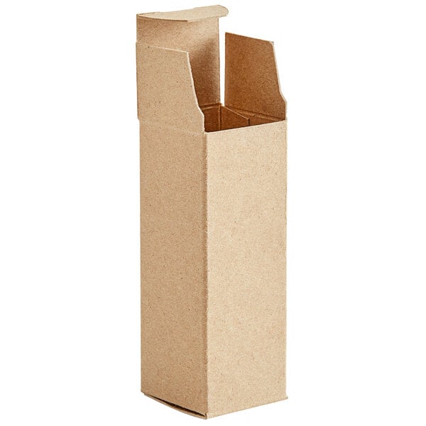 A brown Kraft cardboard box with a lid.