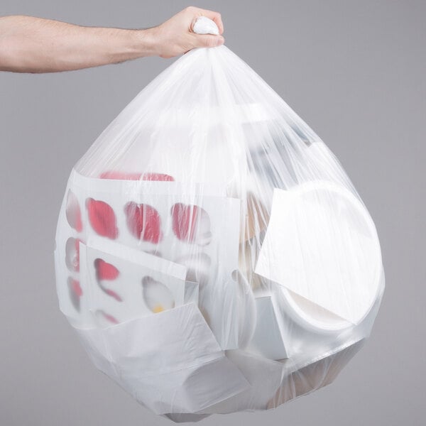 Lavex 56 Gallon 20 Micron 43 x 48 High Density Janitorial Can Liner /  Trash Bag - 150/Case