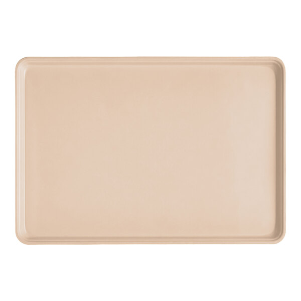 A large rectangular cream-colored fiberglass display tray.