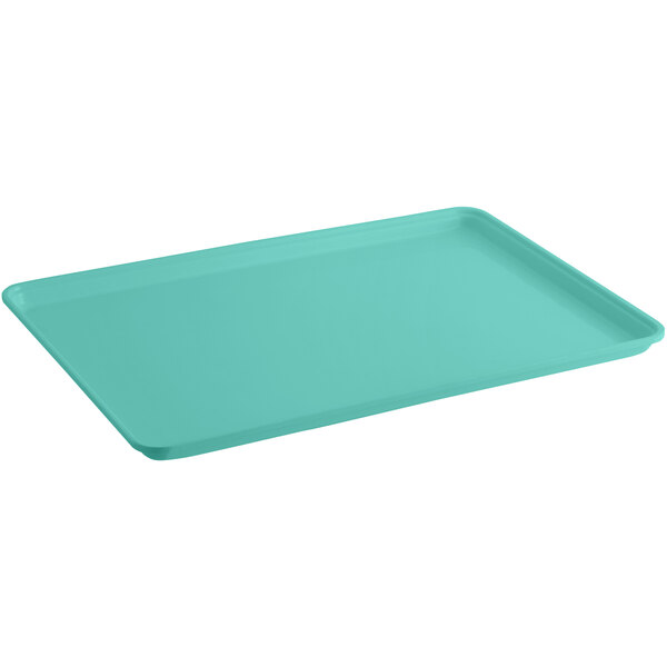 A light green rectangular MFG Tray on a white background.