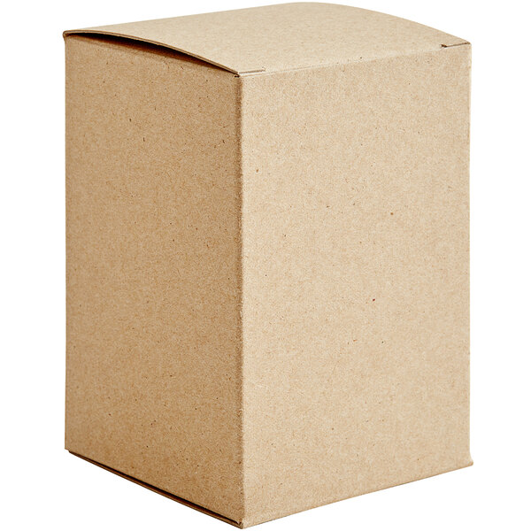 A brown Lavex heavy-duty reverse tuck carton with a lid.