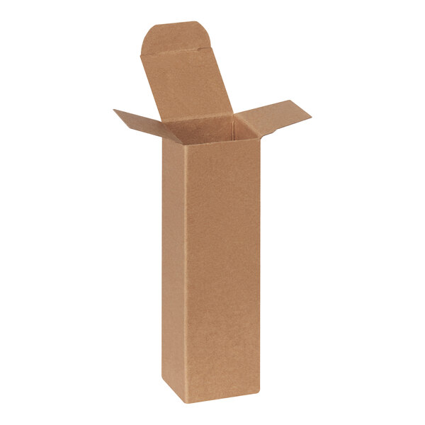 Lavex 1 3/4" x 1 3/4" x 6" Kraft Reverse Tuck Carton - 500/Case