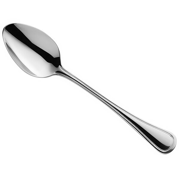 An Amefa Rossini stainless steel serving spoon with a long handle and a silver bowl.