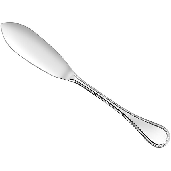 A Couzon by Amefa Le Perle stainless steel fish knife with a white background.