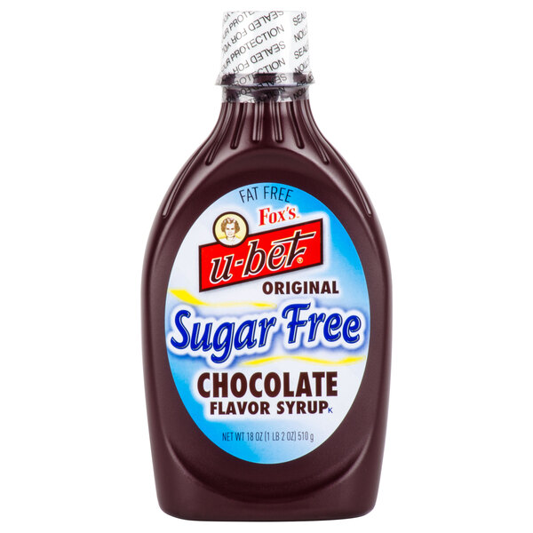 Fox's U-Bet Sugar Free Chocolate Syrup 18 oz. Squeeze Bottle