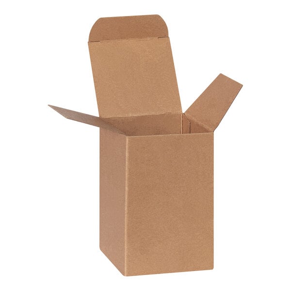 Lavex 2 1/2" x 2 1/2" x 4" Kraft Reverse Tuck Carton - 500/Case