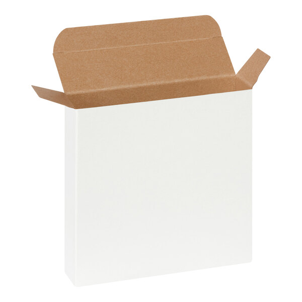 Lavex 6" x 1 1/2" x 6" White Reverse Tuck Carton - 250/Case