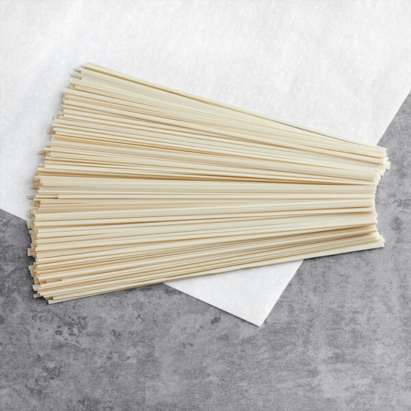 a stack of noodles on a table