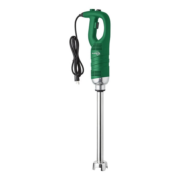 A green and silver AvaMix medium-duty immersion blender.